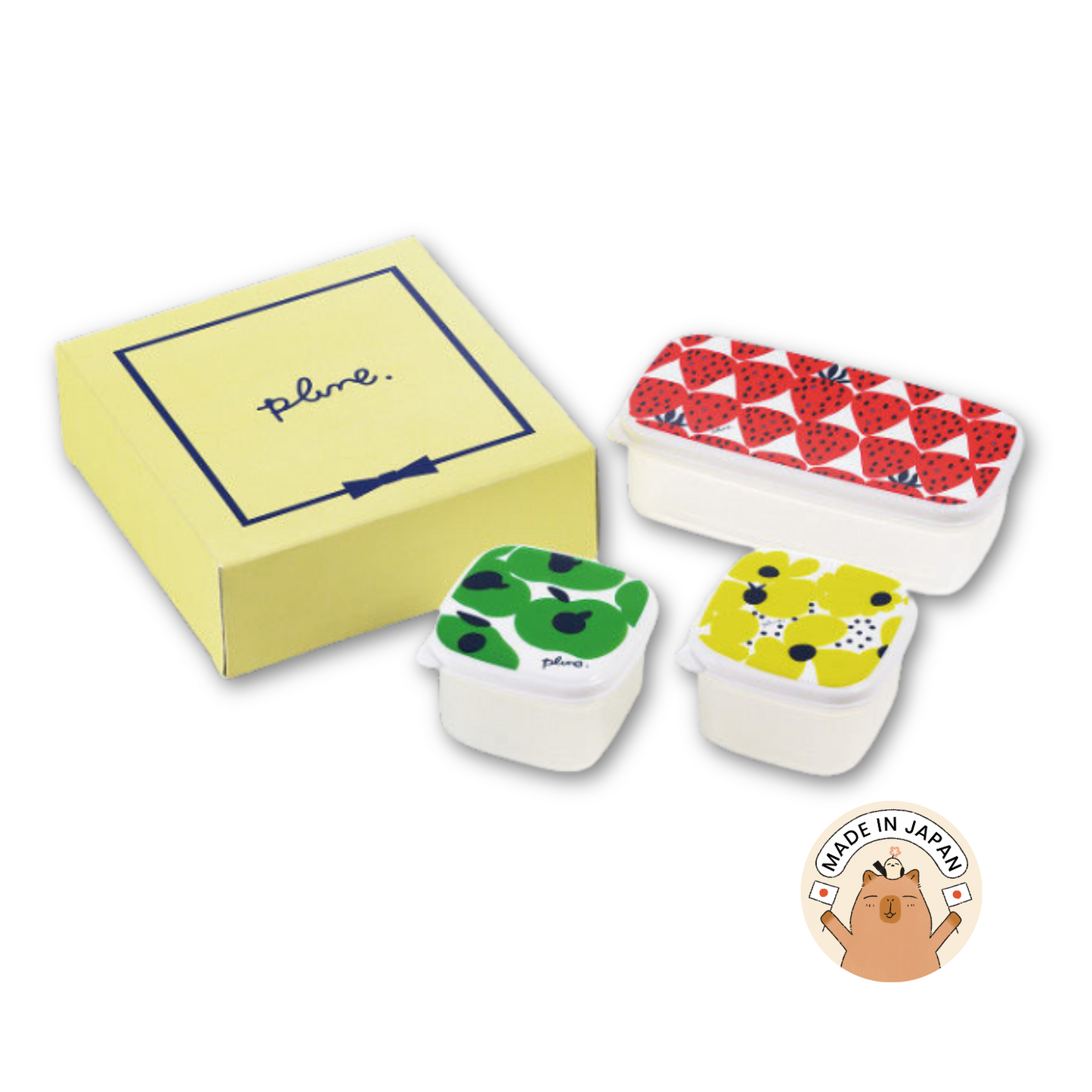 Illustrated Microwavable Containers Gift Set (3-Piece)