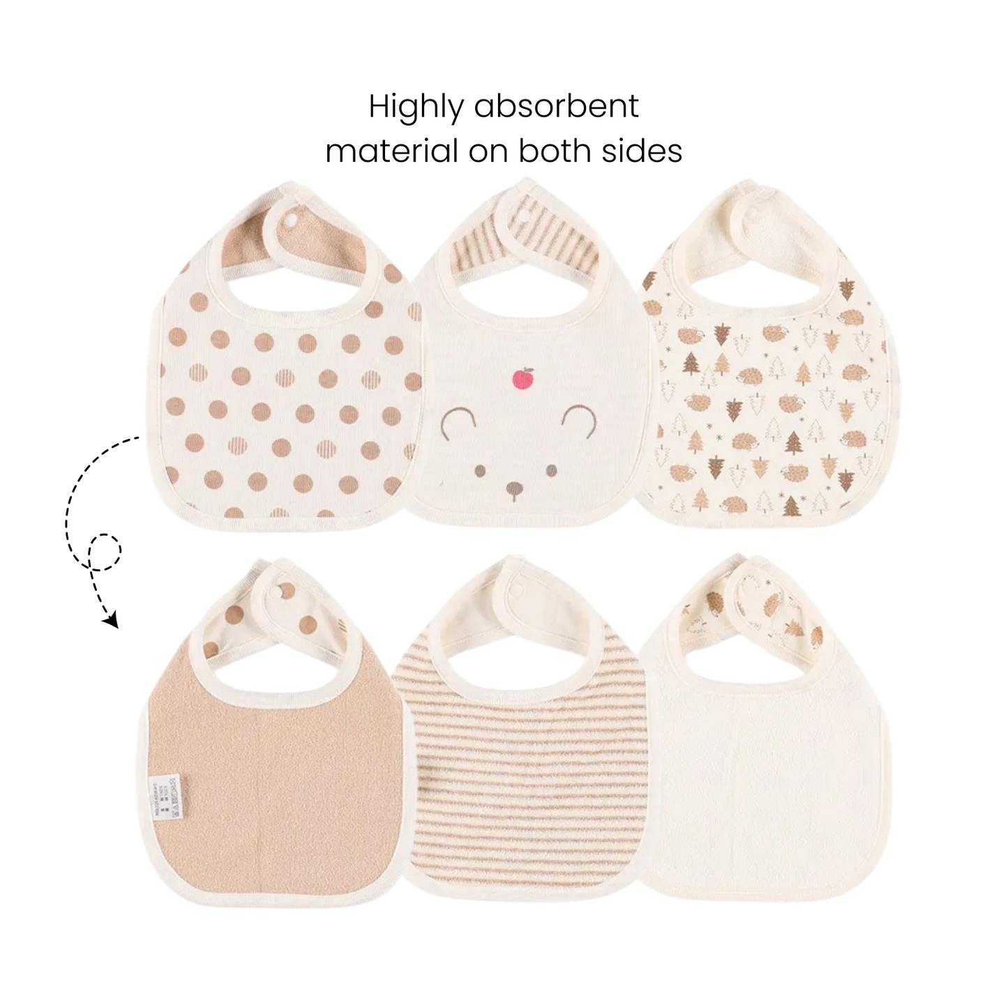 Organic Cotton Reversible Bibs (3-Piece Set)
