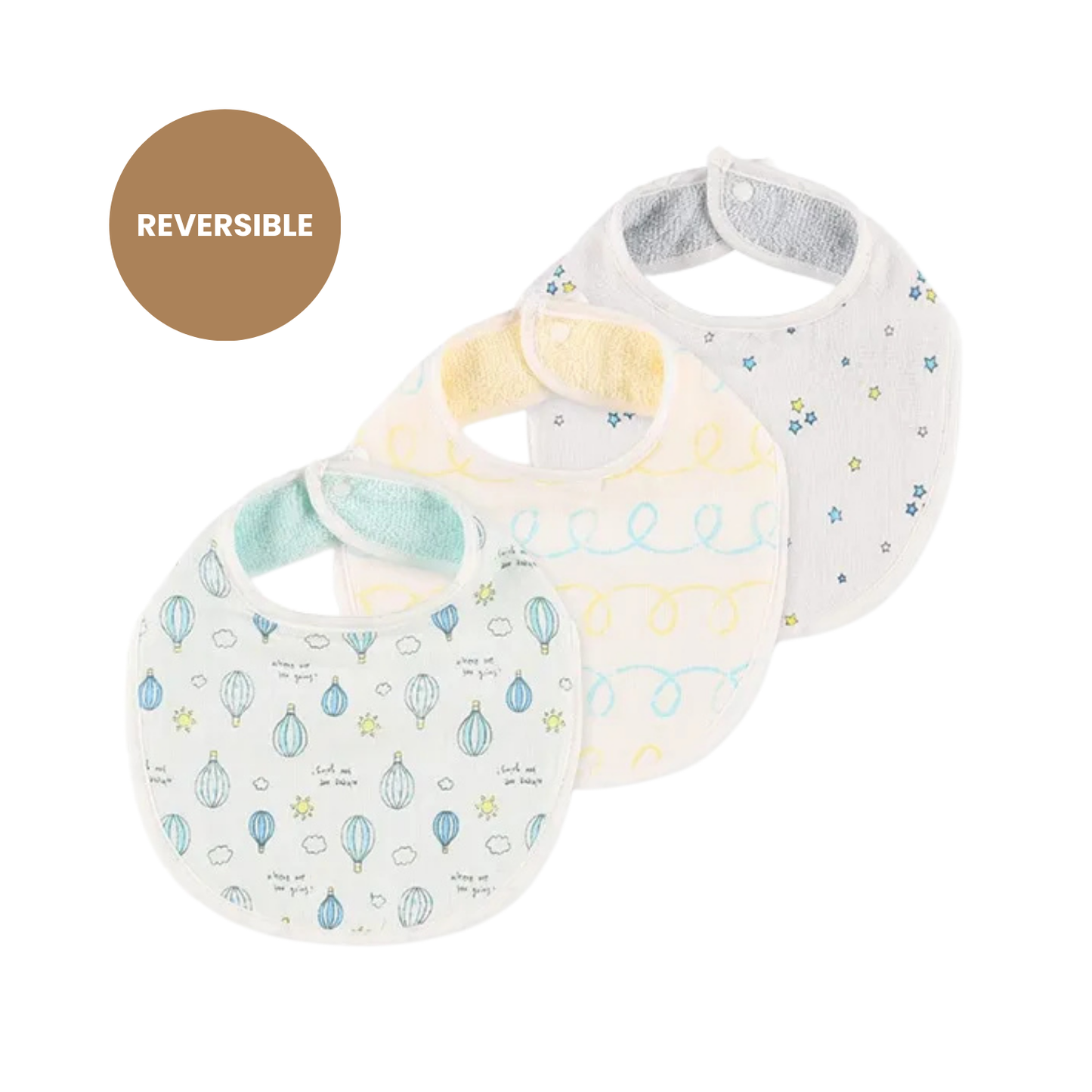Reversible Bibs (3-Piece Set)