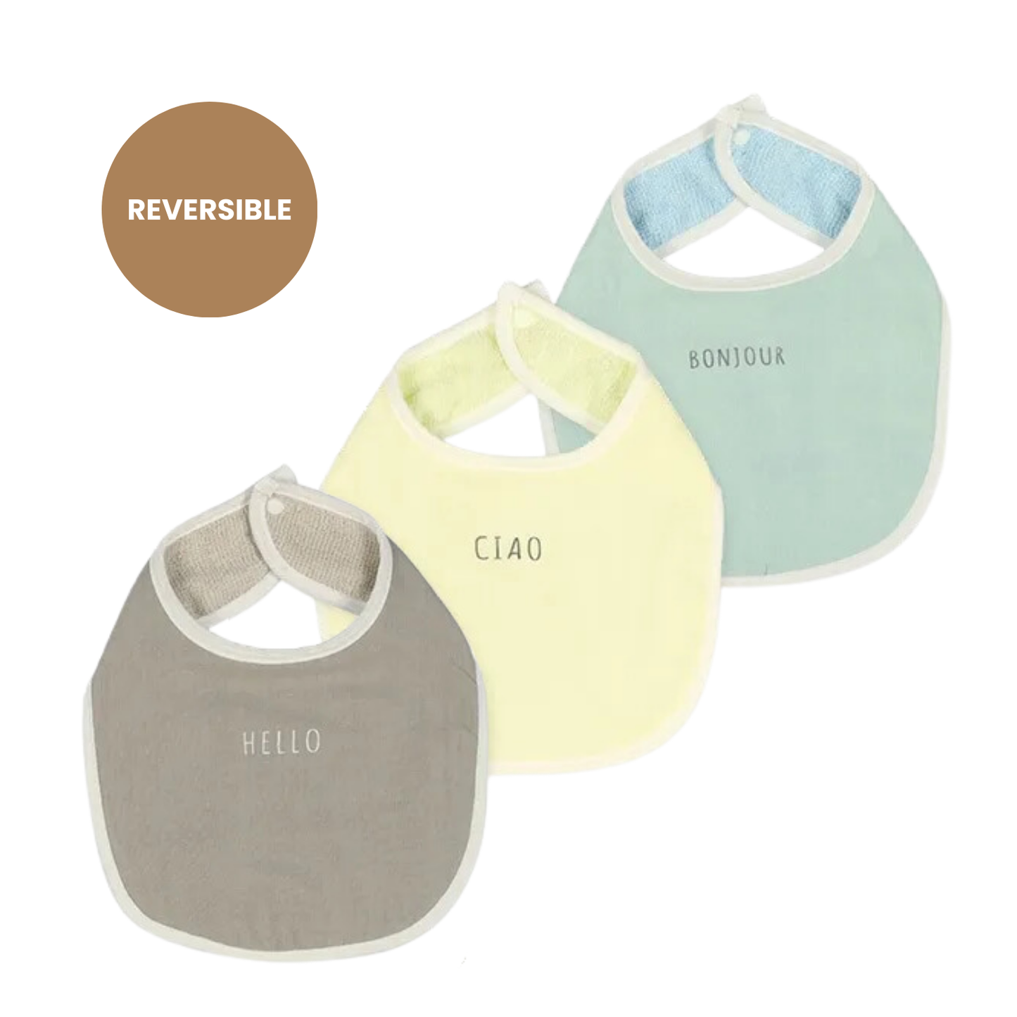 Reversible Bibs (3-Piece Set)