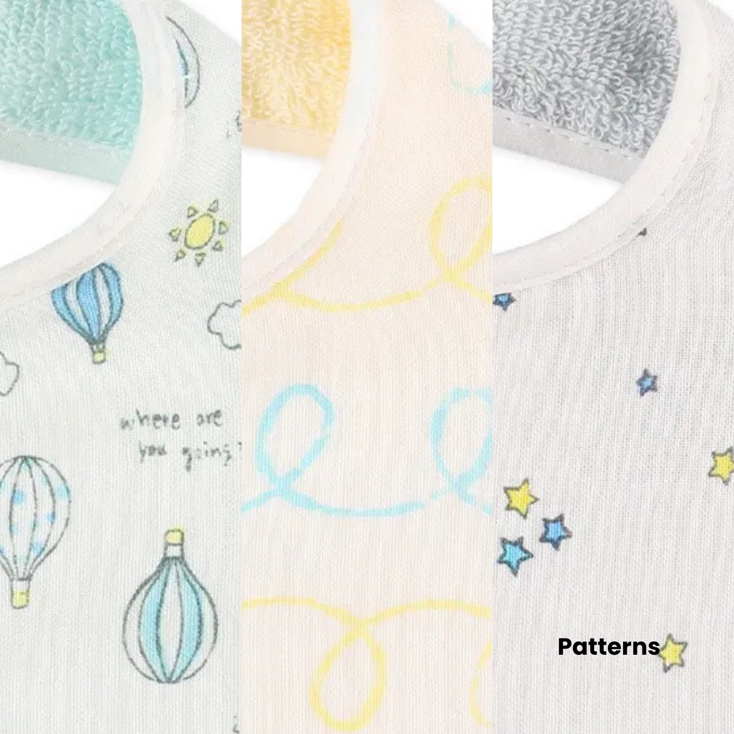 Reversible Bibs (3-Piece Set)