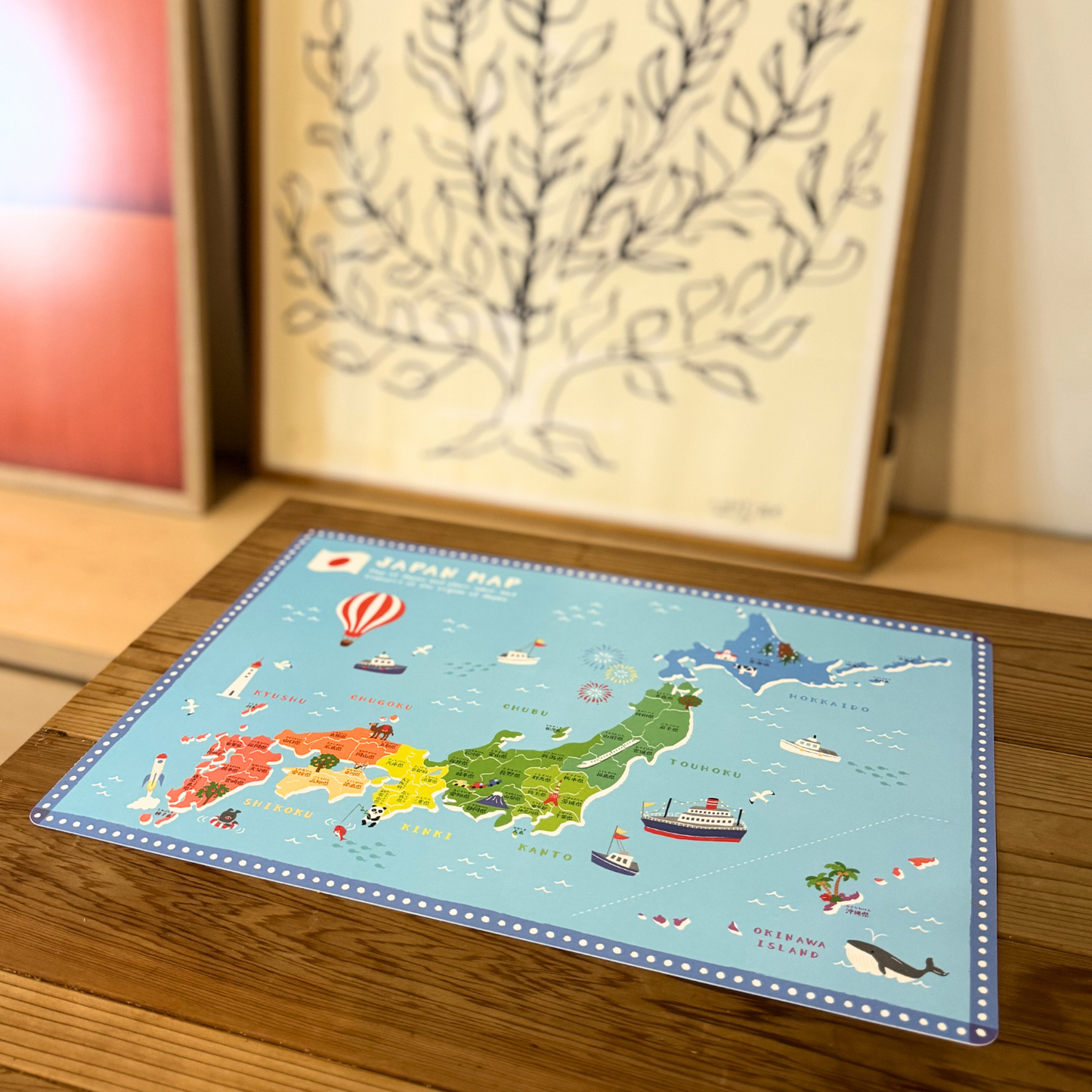 Waterproof Japan Map Tablemat