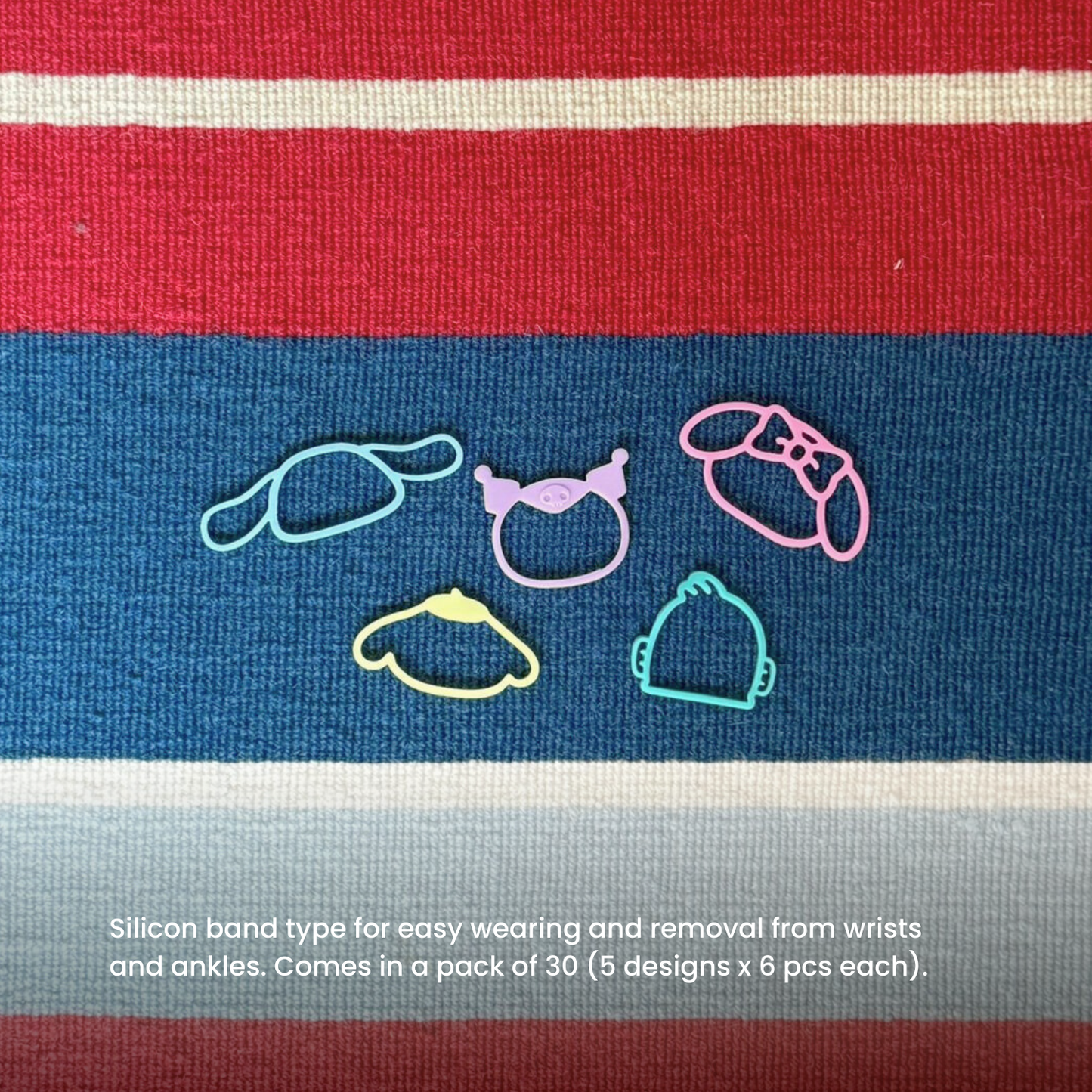 Water-resistant Sanrio Silicone Insect Repellent Bands (30 pcs)