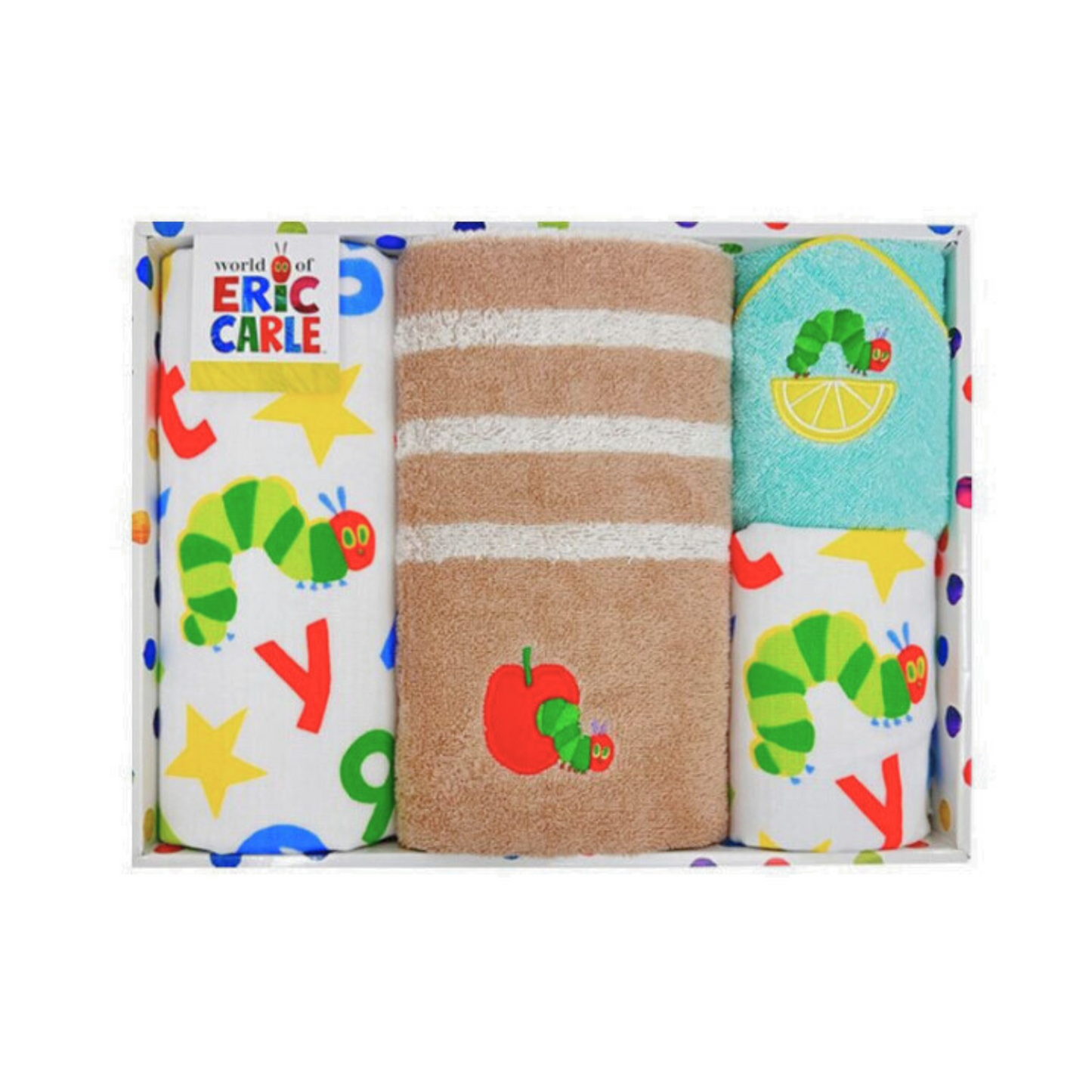 The Very Hungry Caterpillar Towel Gift Box (4-Piece Set)