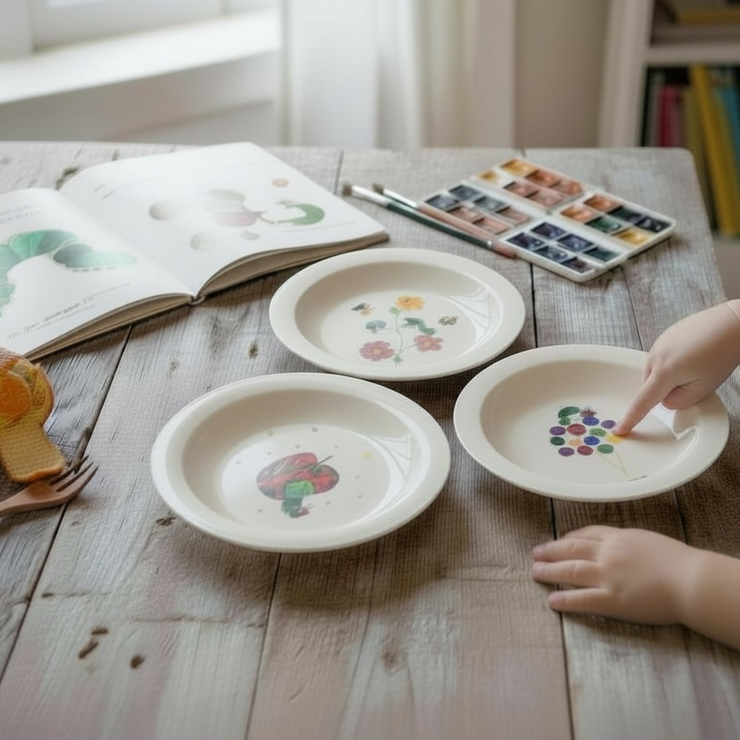 The Very Hungry Caterpillar Snack Plate Set (3-Piece Set)