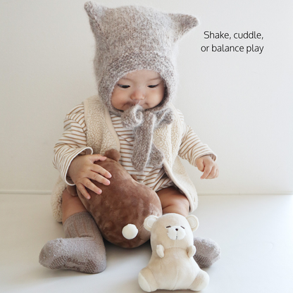 Baby Bear Rattle & Roly-Poly Toy Set