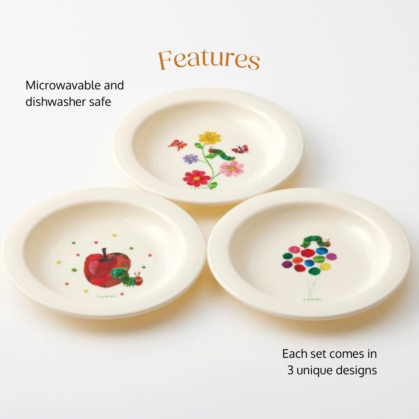 The Very Hungry Caterpillar Snack Plate Set (3-Piece Set)