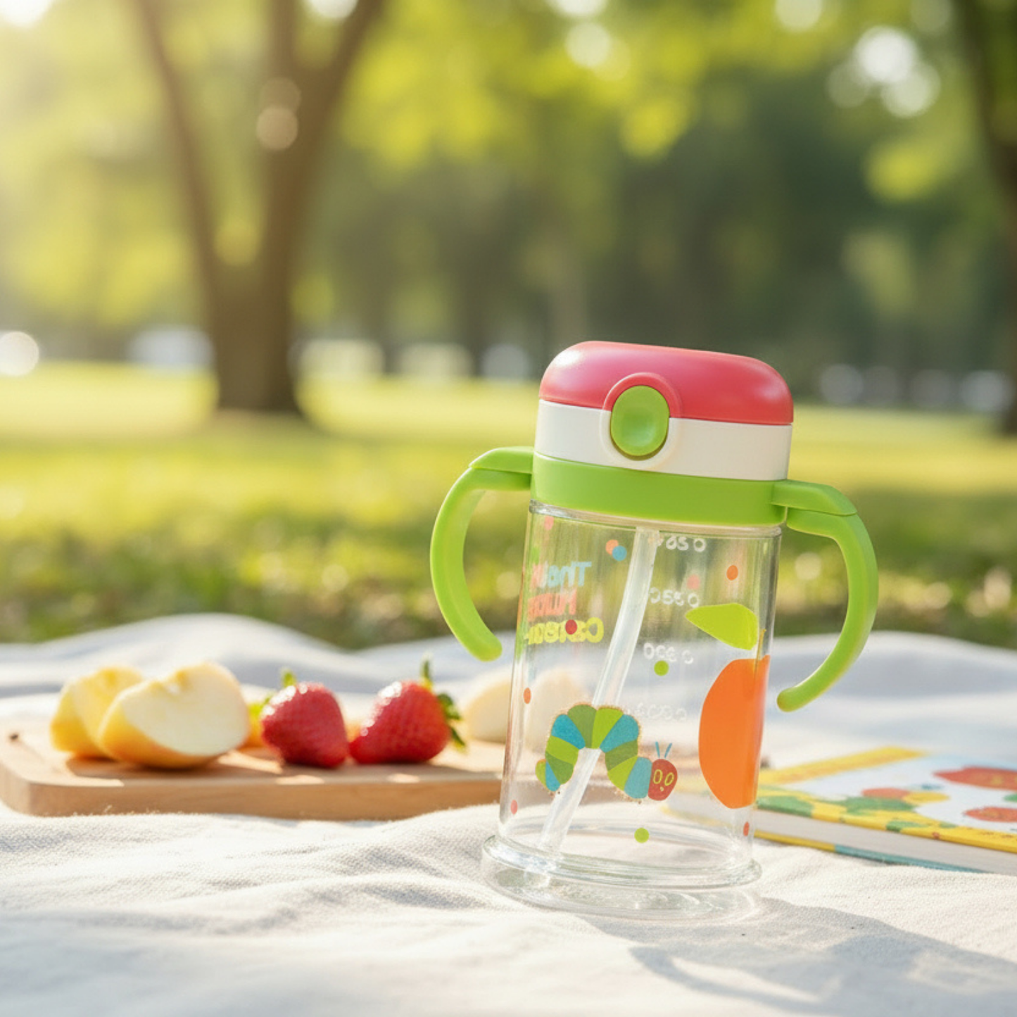 Two-way The Very Hungry Caterpillar Straw Bottle