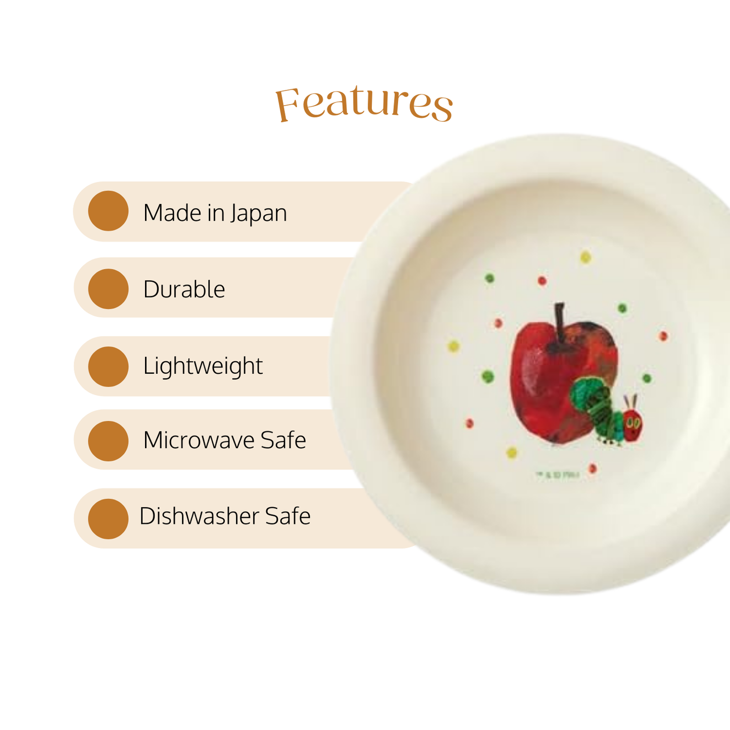 The Very Hungry Caterpillar Snack Plate Set (3-Piece Set)