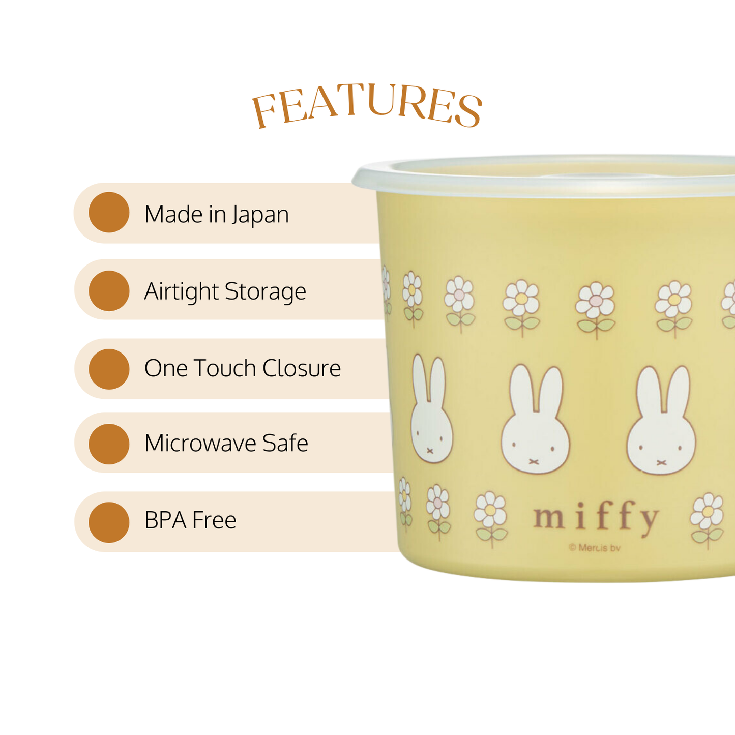 Miffy One-Touch Airtight Container
