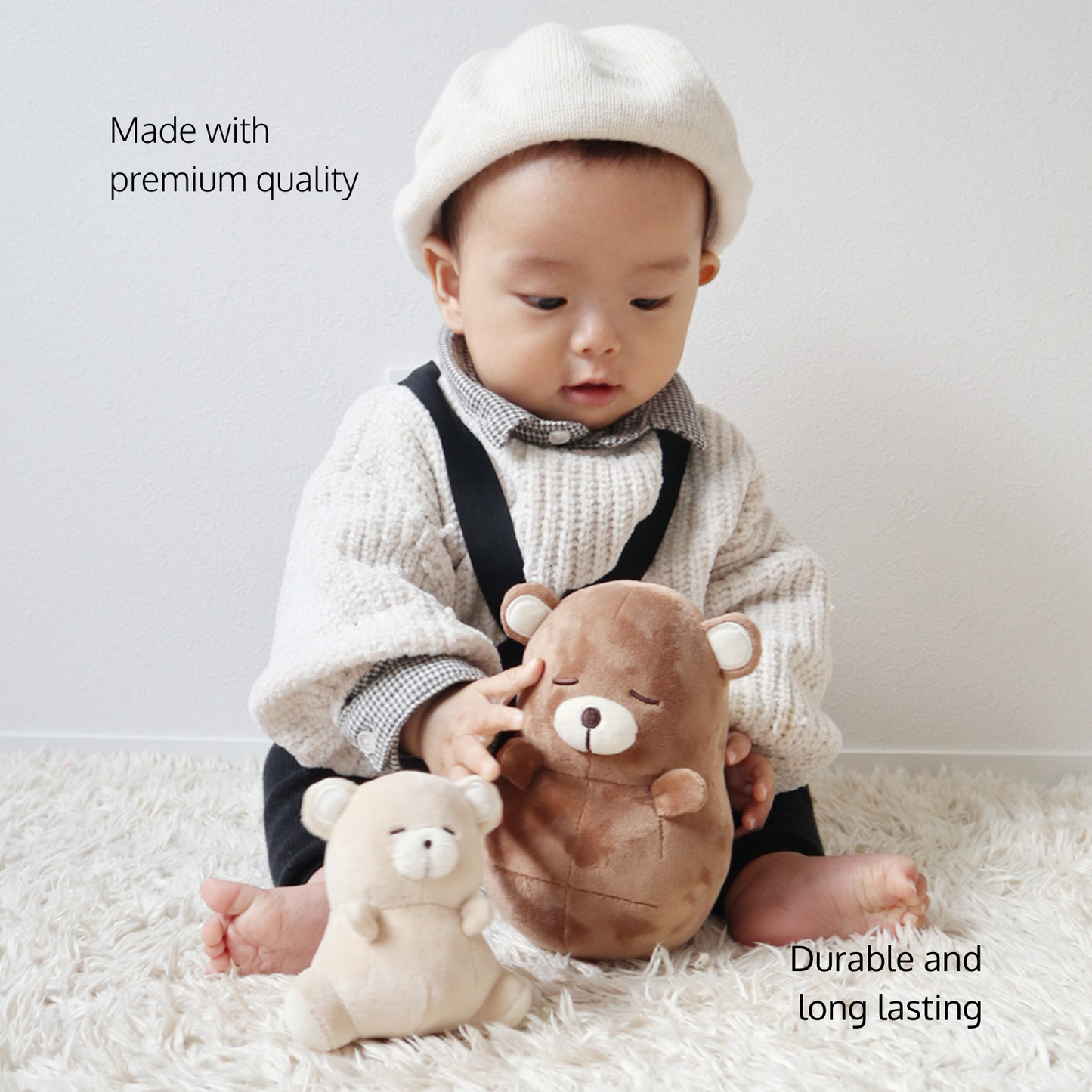 Baby Bear Rattle & Roly-Poly Toy Set