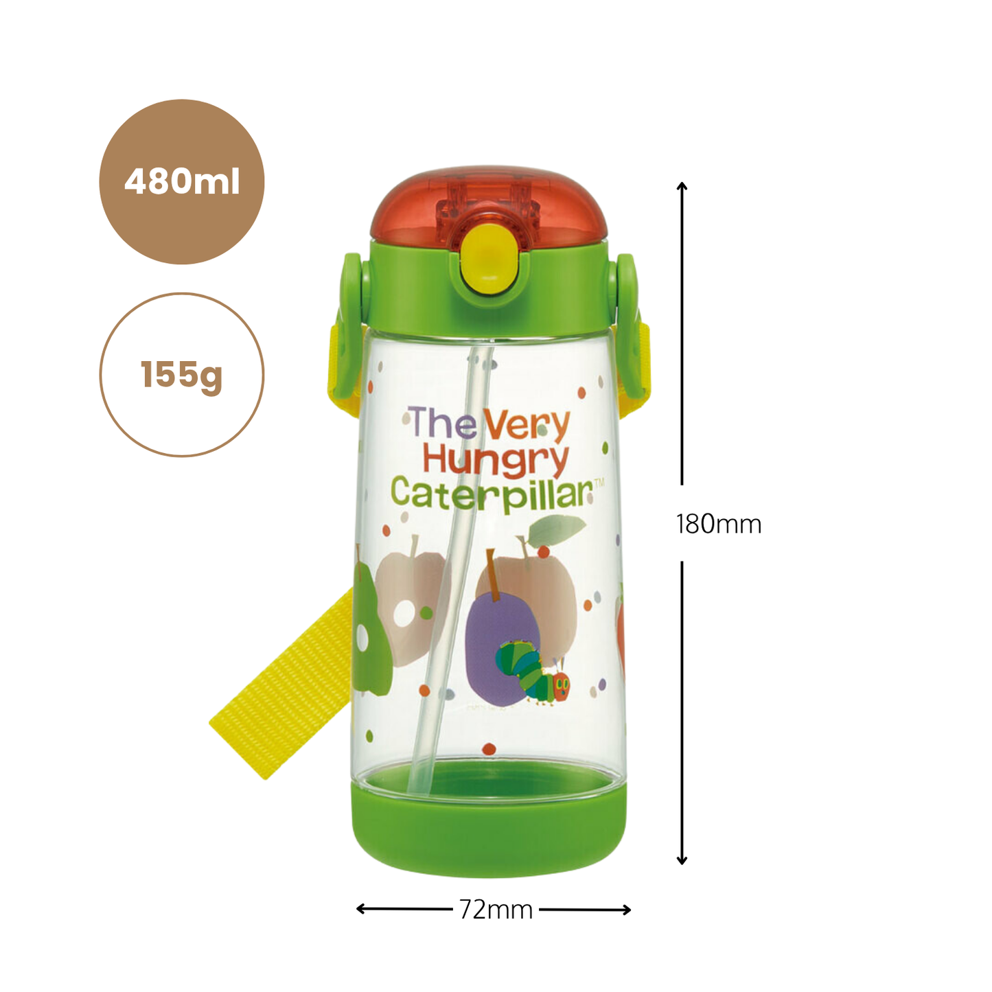 The Very Hungry Caterpillar Clear Bottle