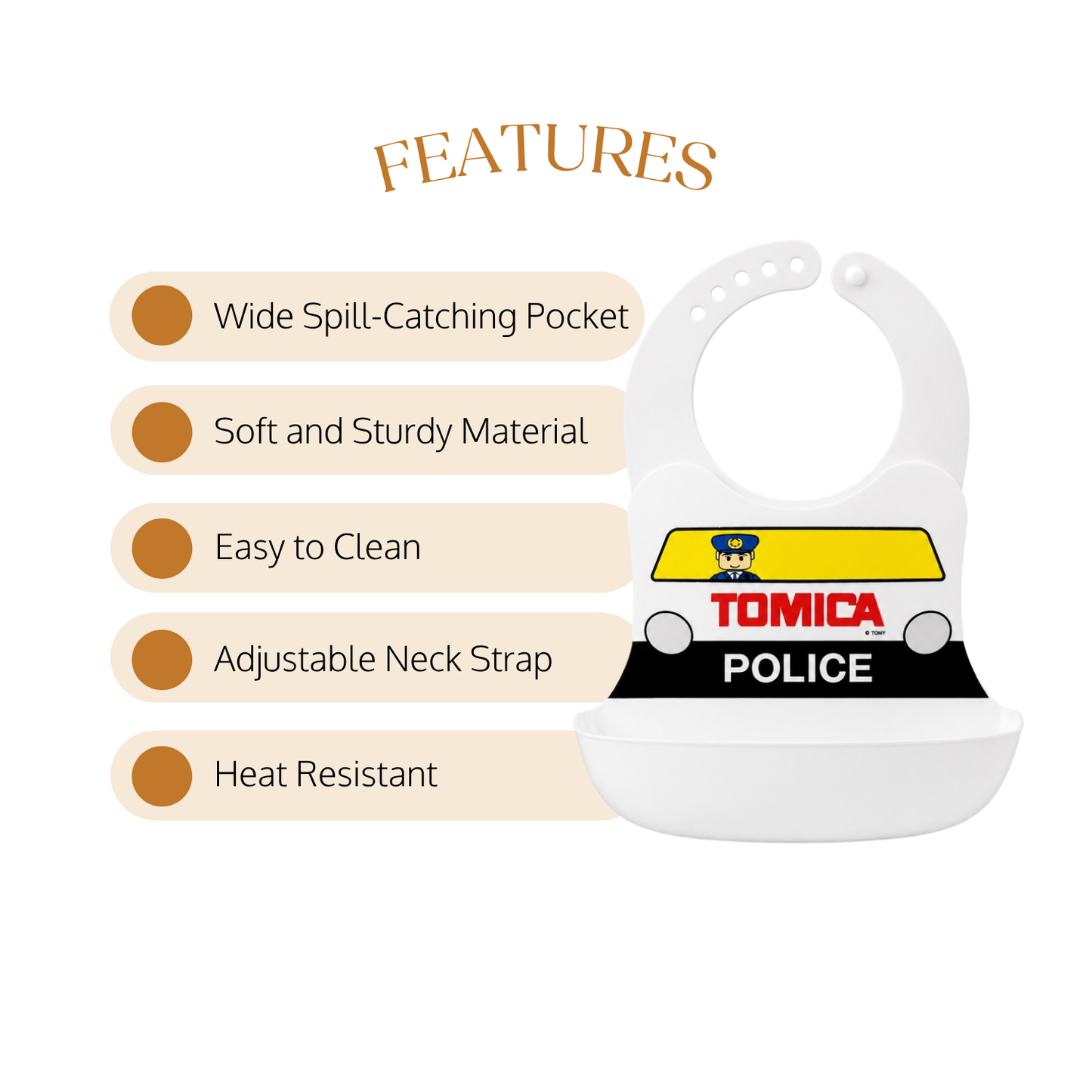 Adjustable Character Meal Bib