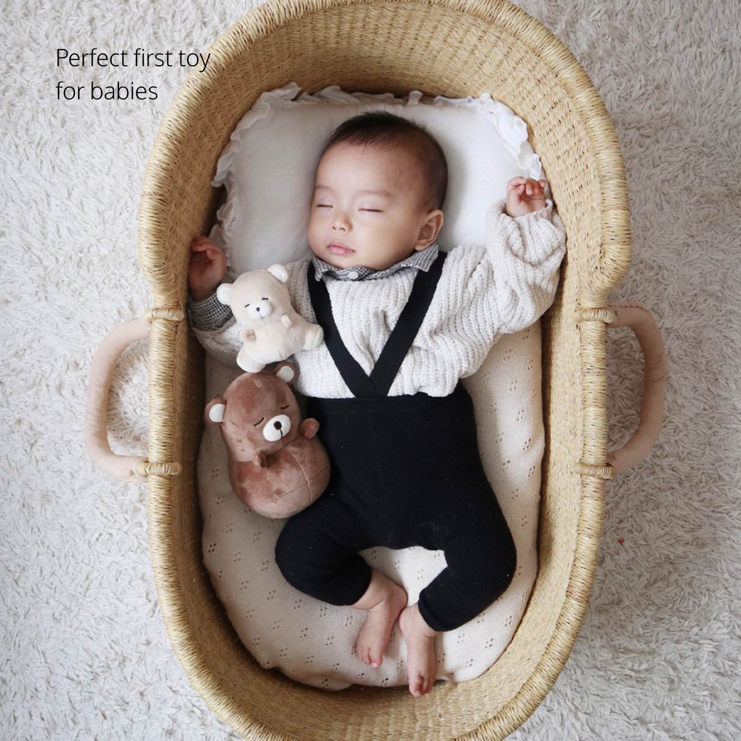 Baby Bear Rattle & Roly-Poly Toy Set