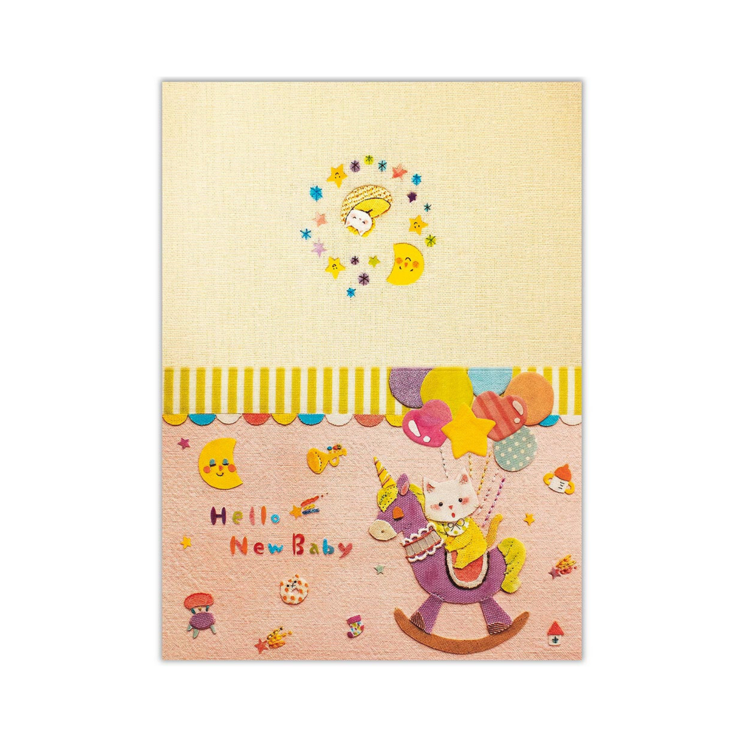 Baby Shower Card (Fabric-like Print)