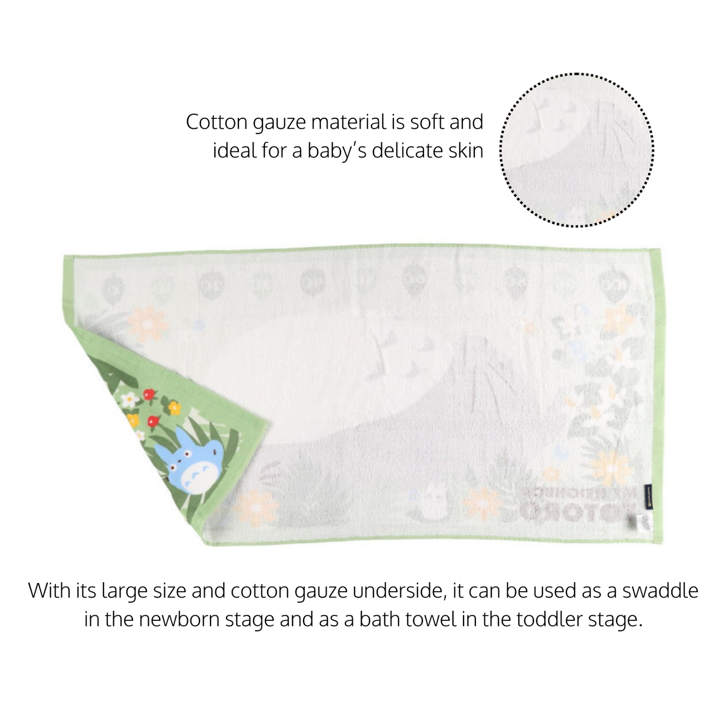 My Neighbor Totoro Swaddle & Bath Towel