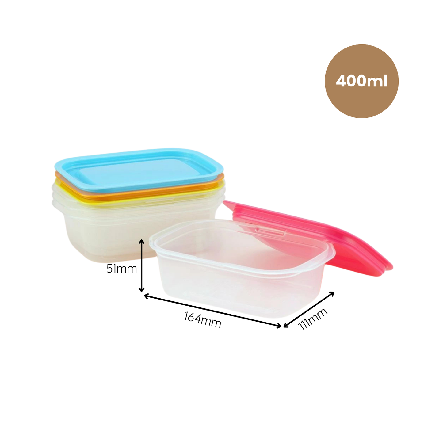 Microwave & Freezer Safe Containers (4 pcs)